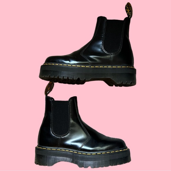 Dr. Martens 2976 smooth leather platform Chelsea boots HP <3 - Picture 3 of 4